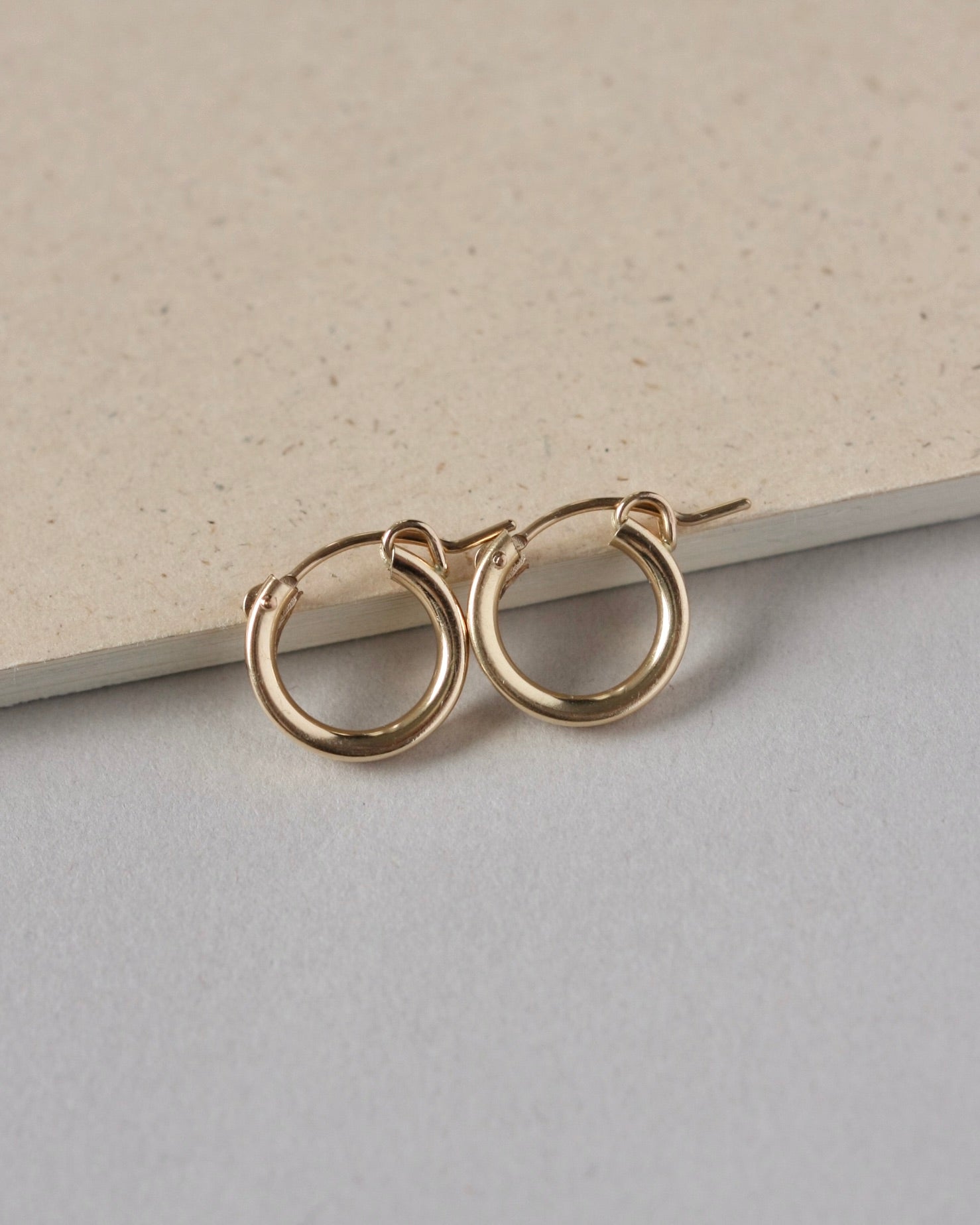 Thick Gold Filled Everyday Small Hoop Earrings