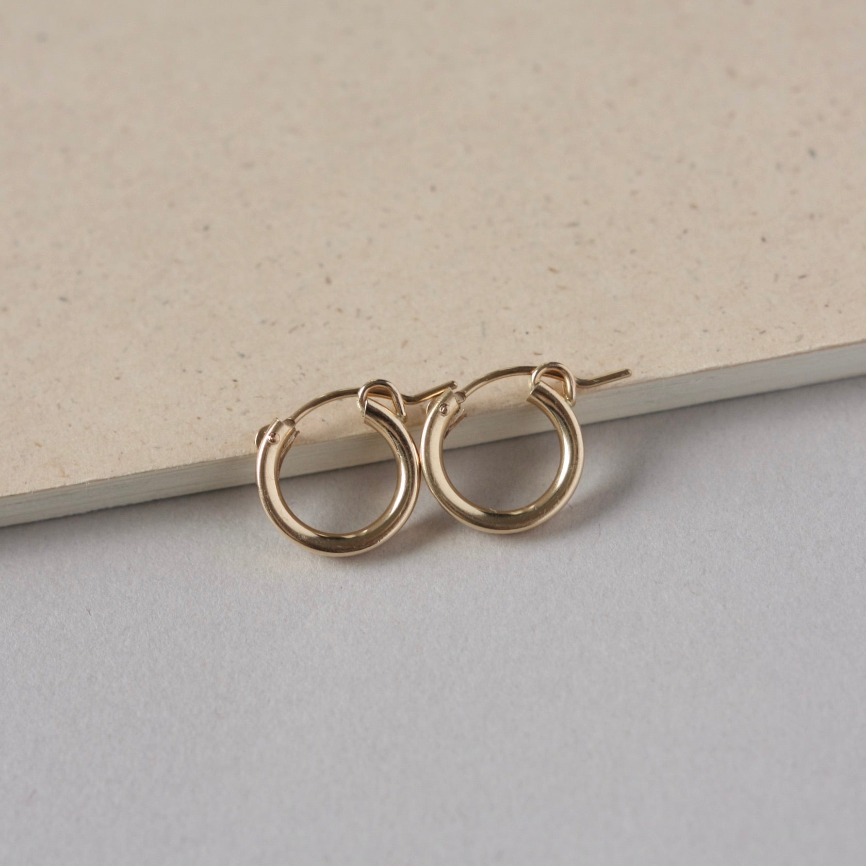 Thick Gold Filled Everyday Small Hoop Earrings