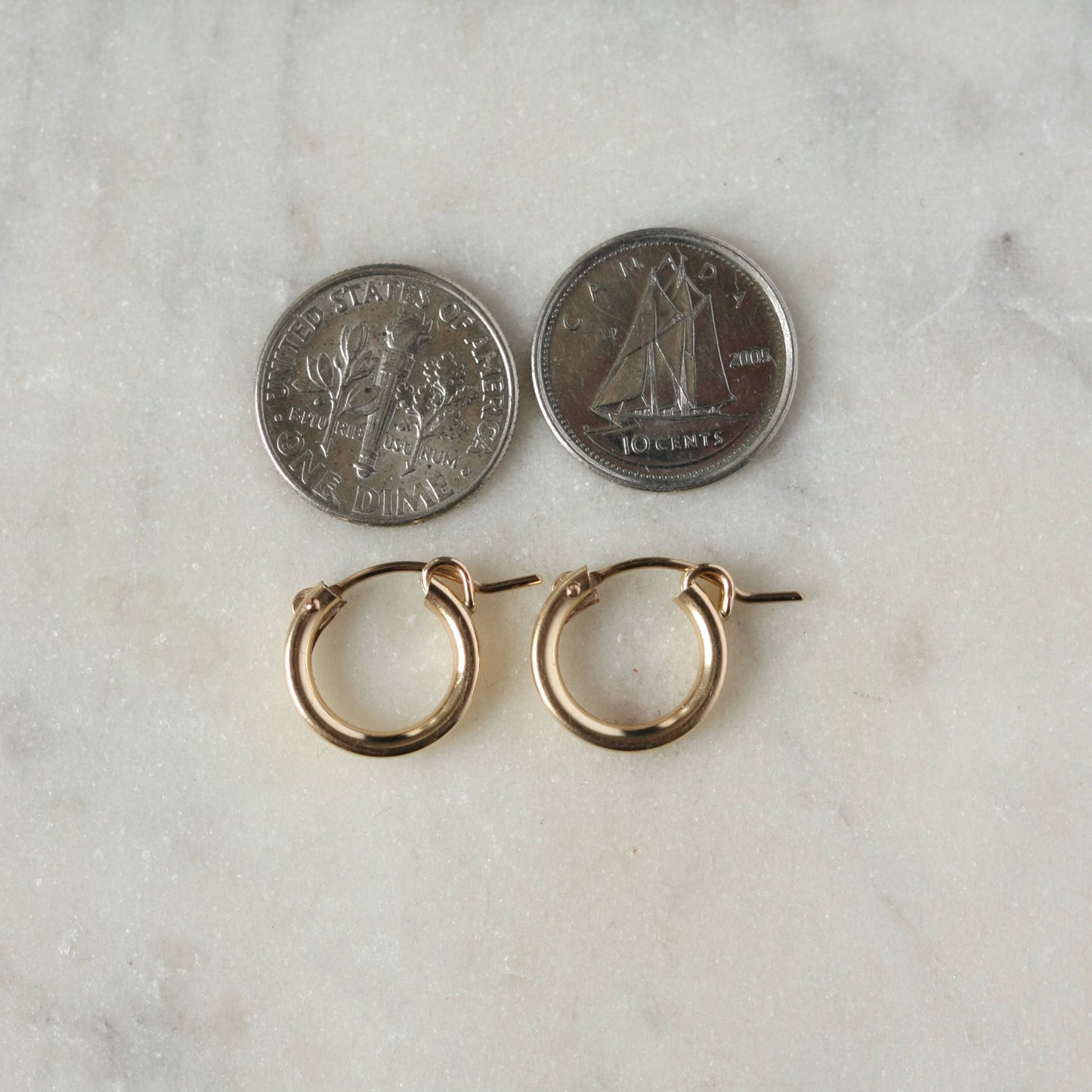 Thick Gold Filled Everyday Small Hoop Earrings