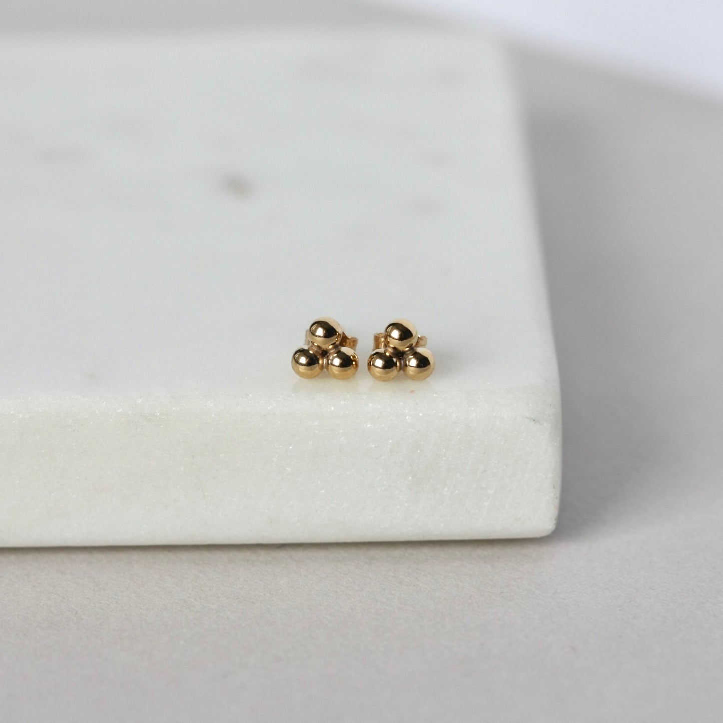 Gold Small Dot Stud Earrings