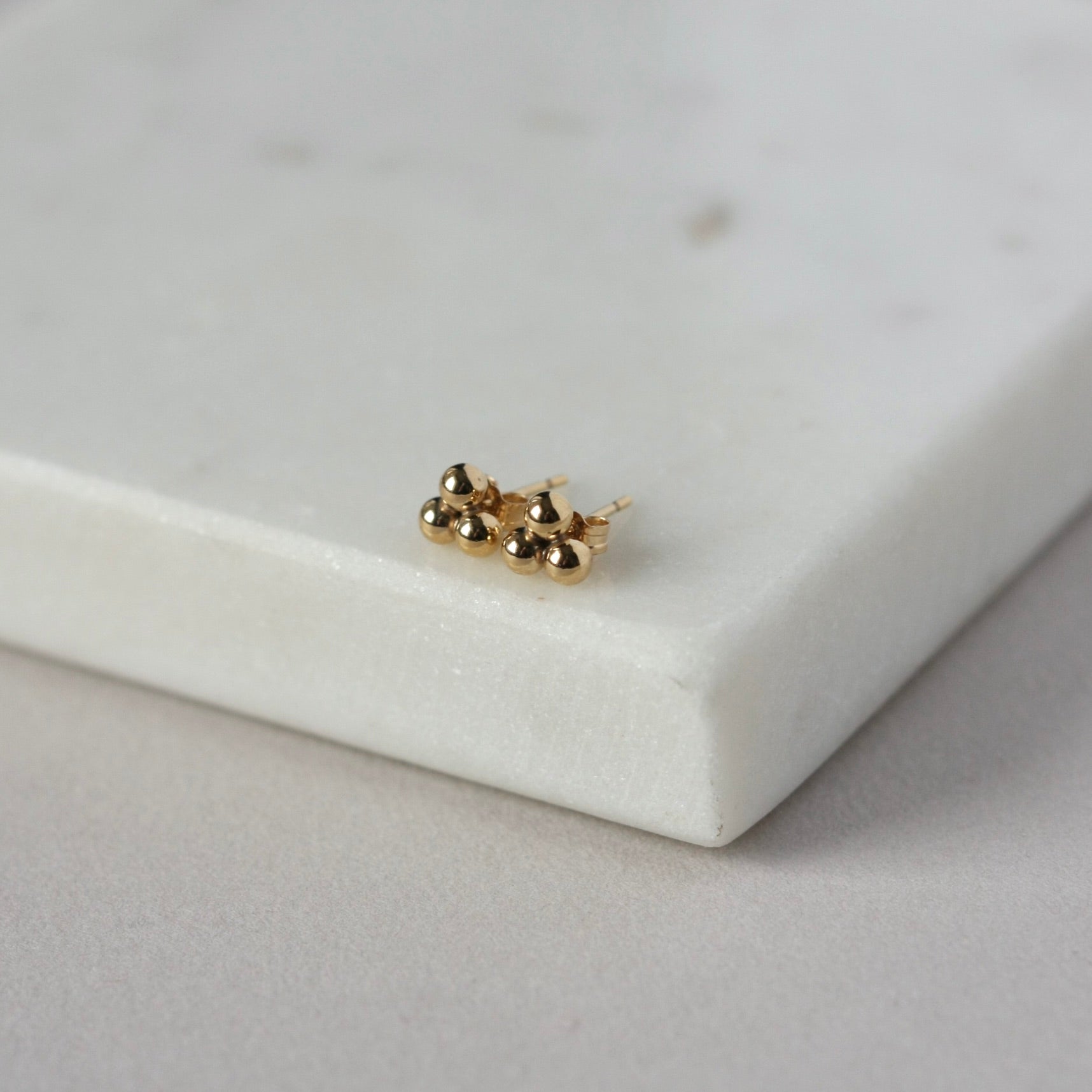 Gold Small Dot Stud Earrings