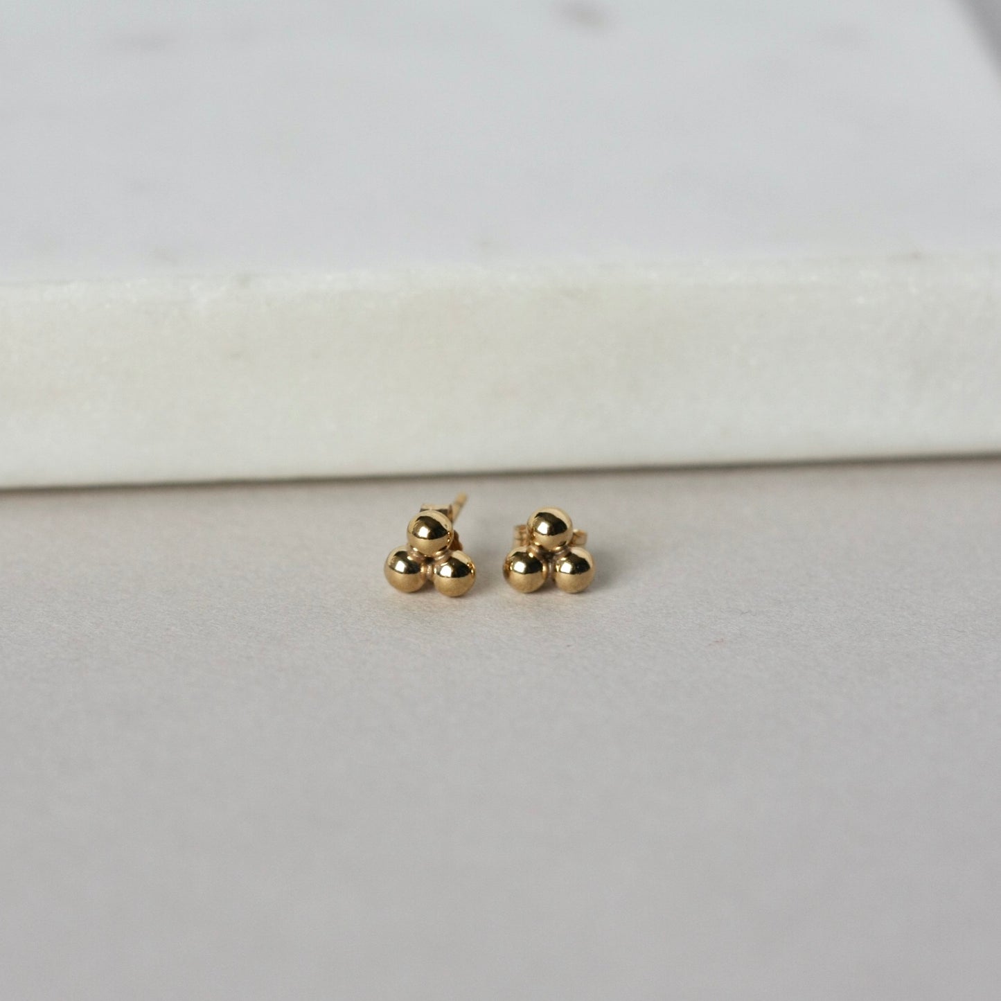 Gold Small Dot Stud Earrings