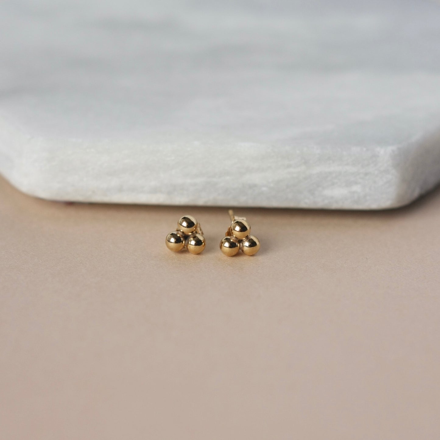 Gold Small Dot Stud Earrings