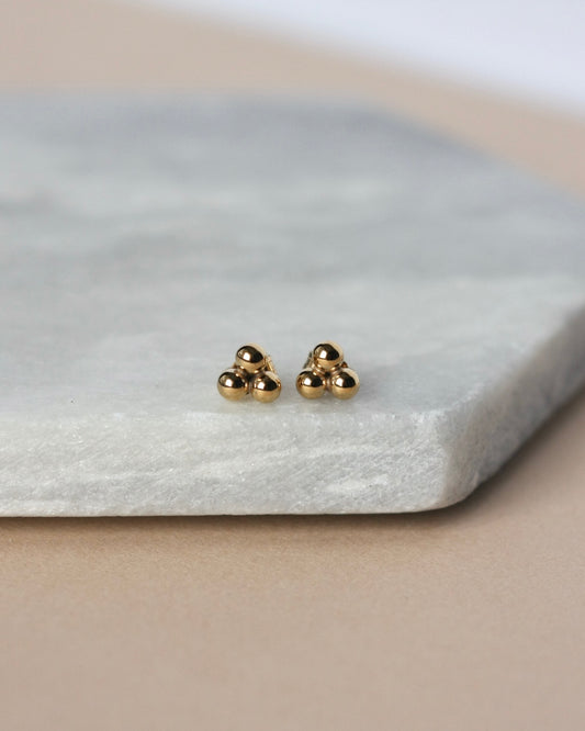 Gold Small Dot Stud Earrings