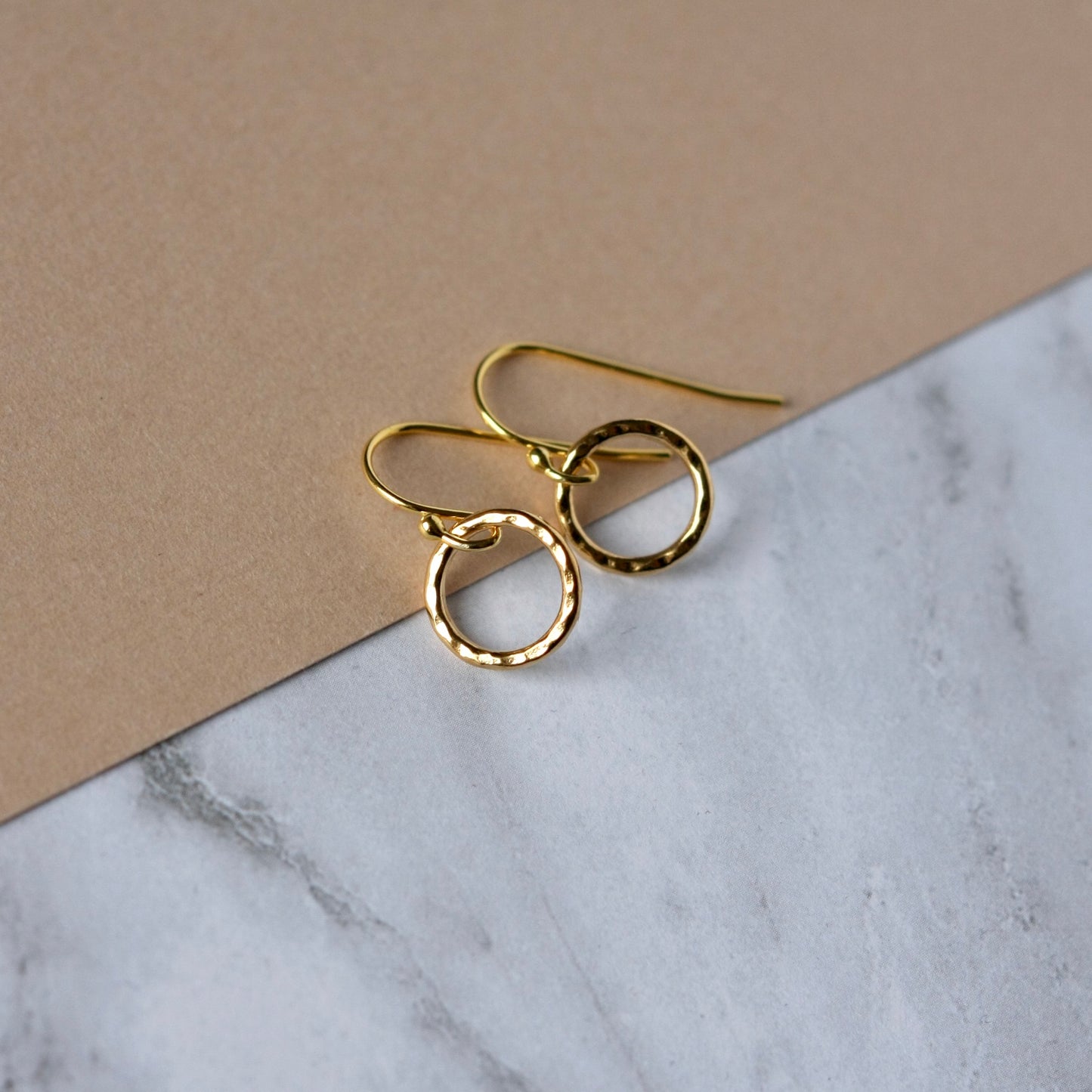 Minimalist Geometric Gold Circle Earrings