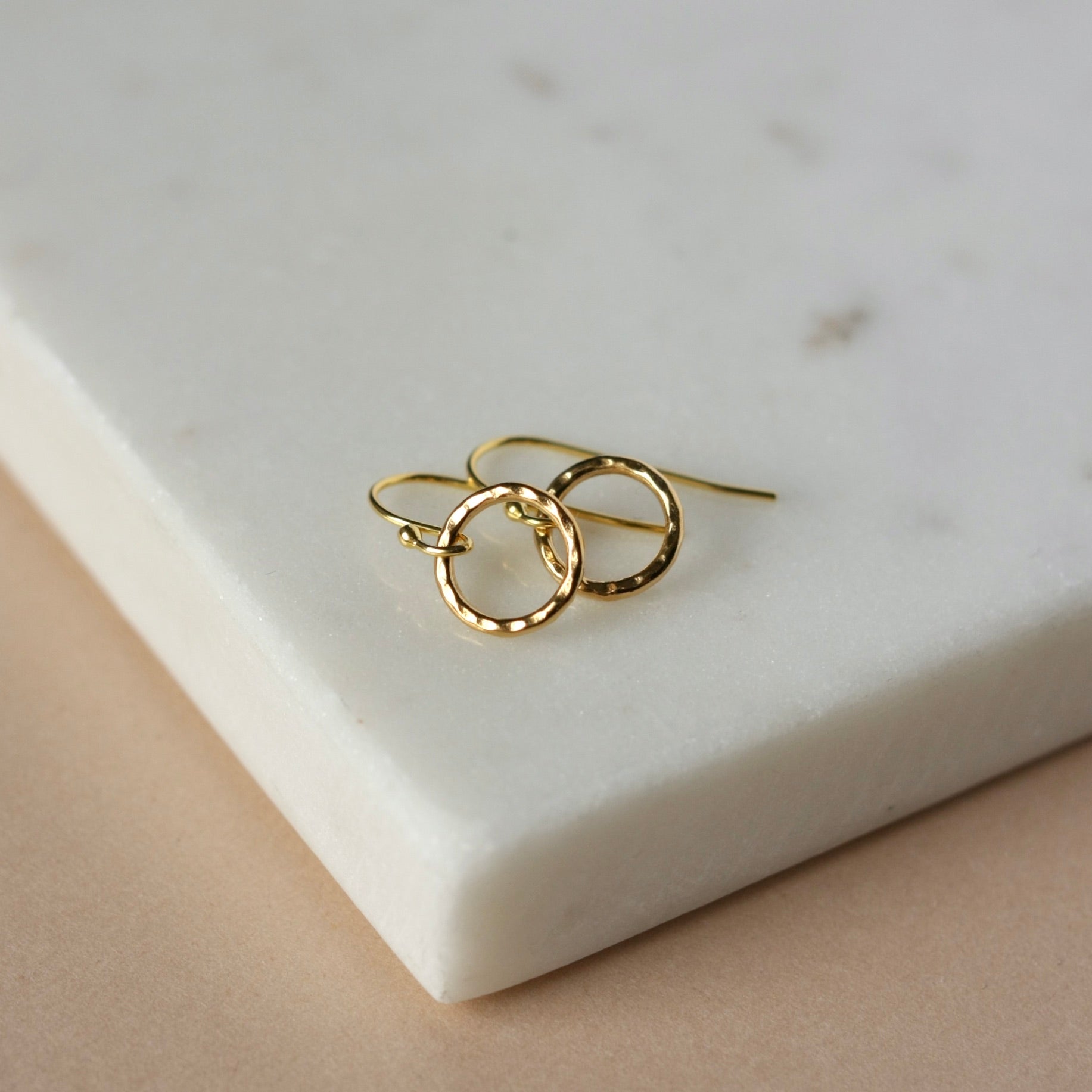 Minimalist Geometric Gold Circle Earrings