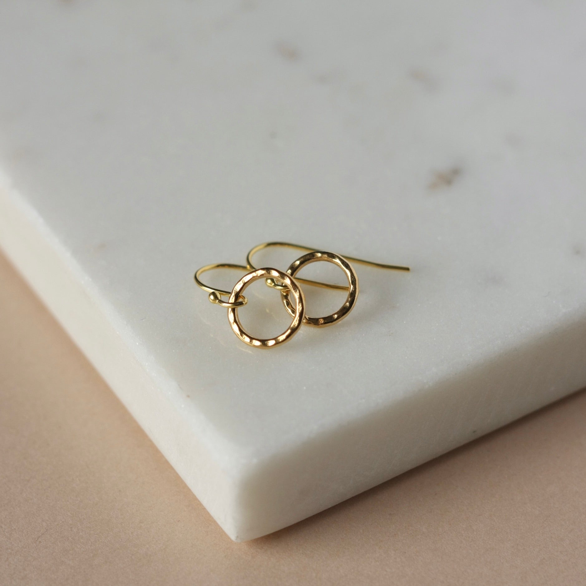 Minimalist Geometric Gold Circle Earrings