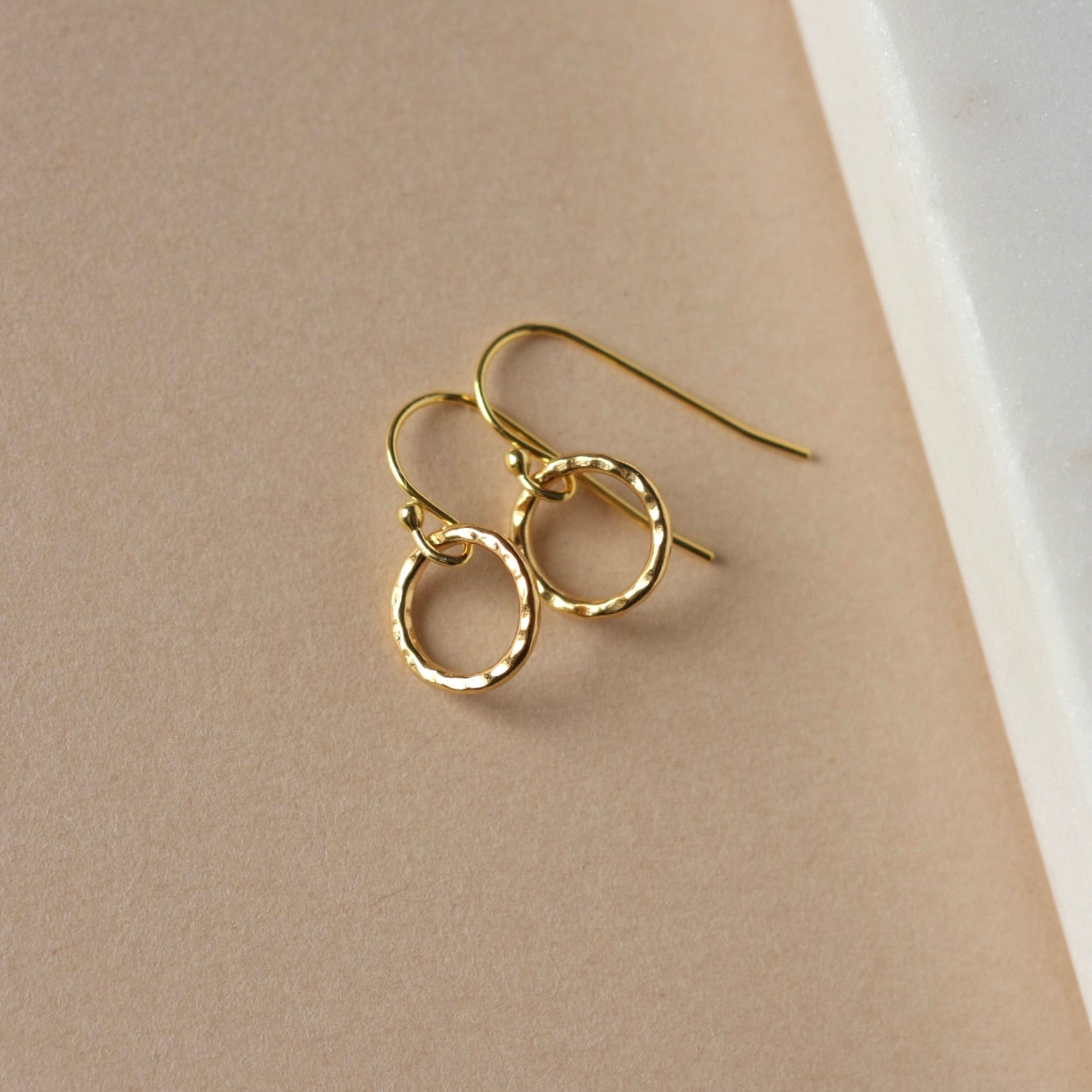 Minimalist Geometric Gold Circle Earrings