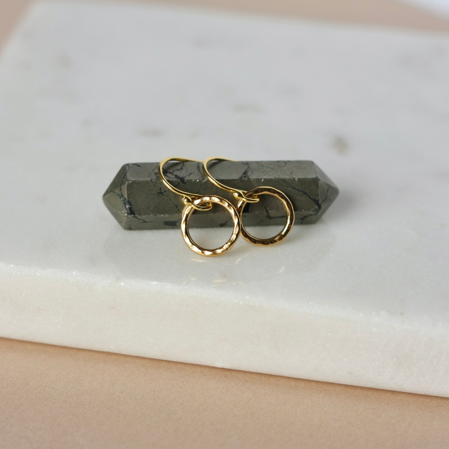 Minimalist Geometric Gold Circle Earrings