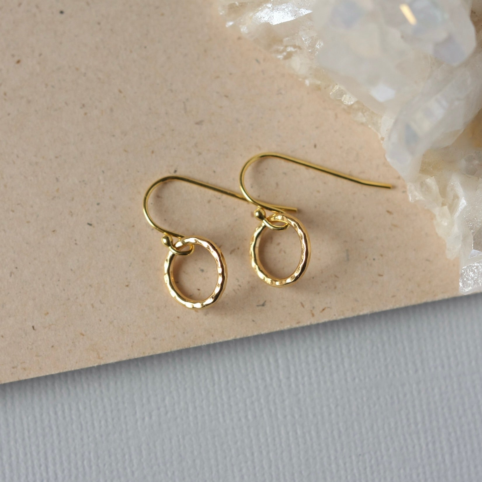 Minimalist Geometric Gold Circle Earrings