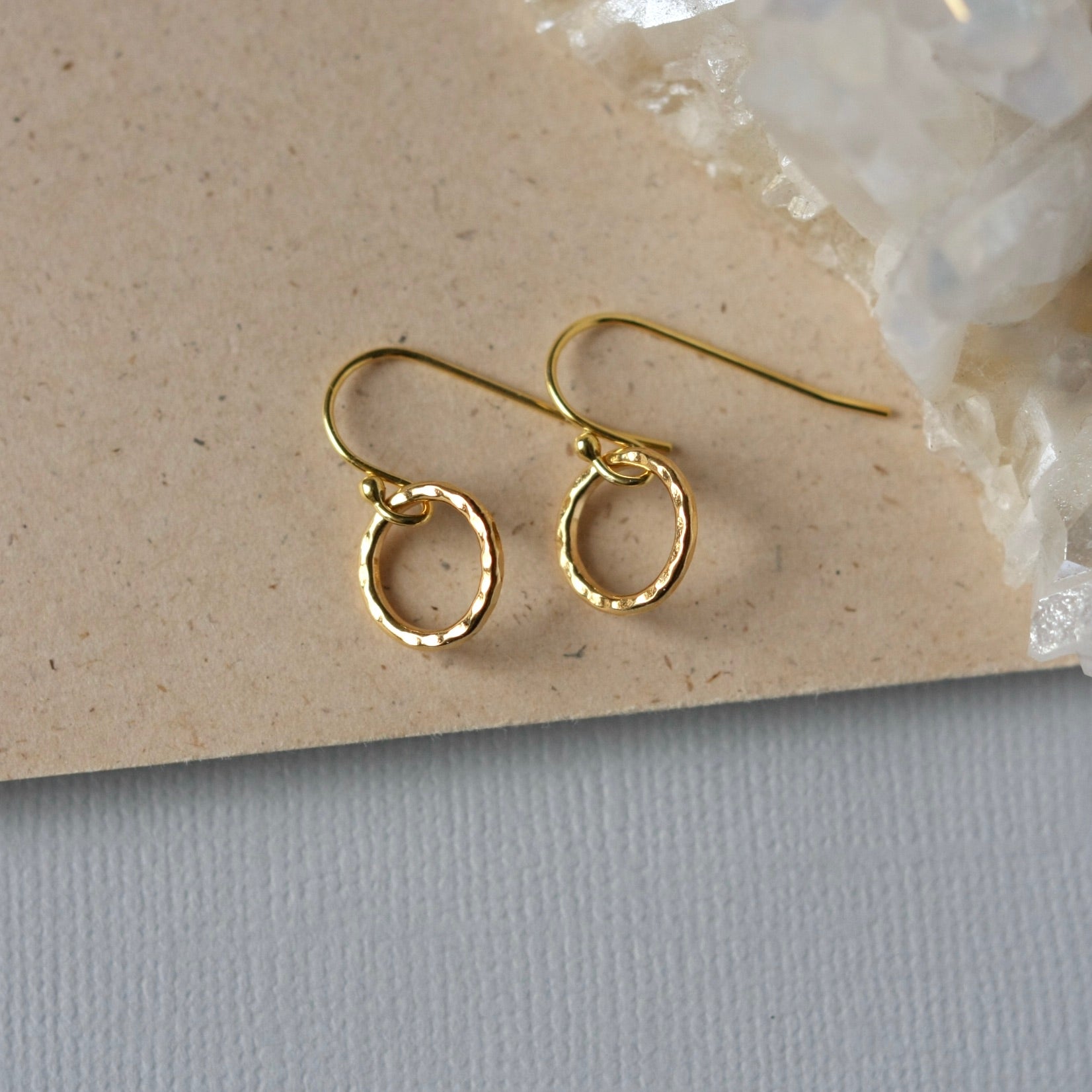 Minimalist Geometric Gold Circle Earrings