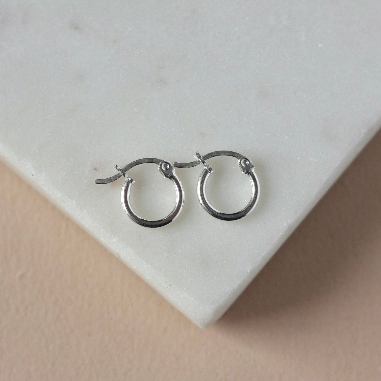 Small Dainty Sterling Silver Huggie Hoop Earrings