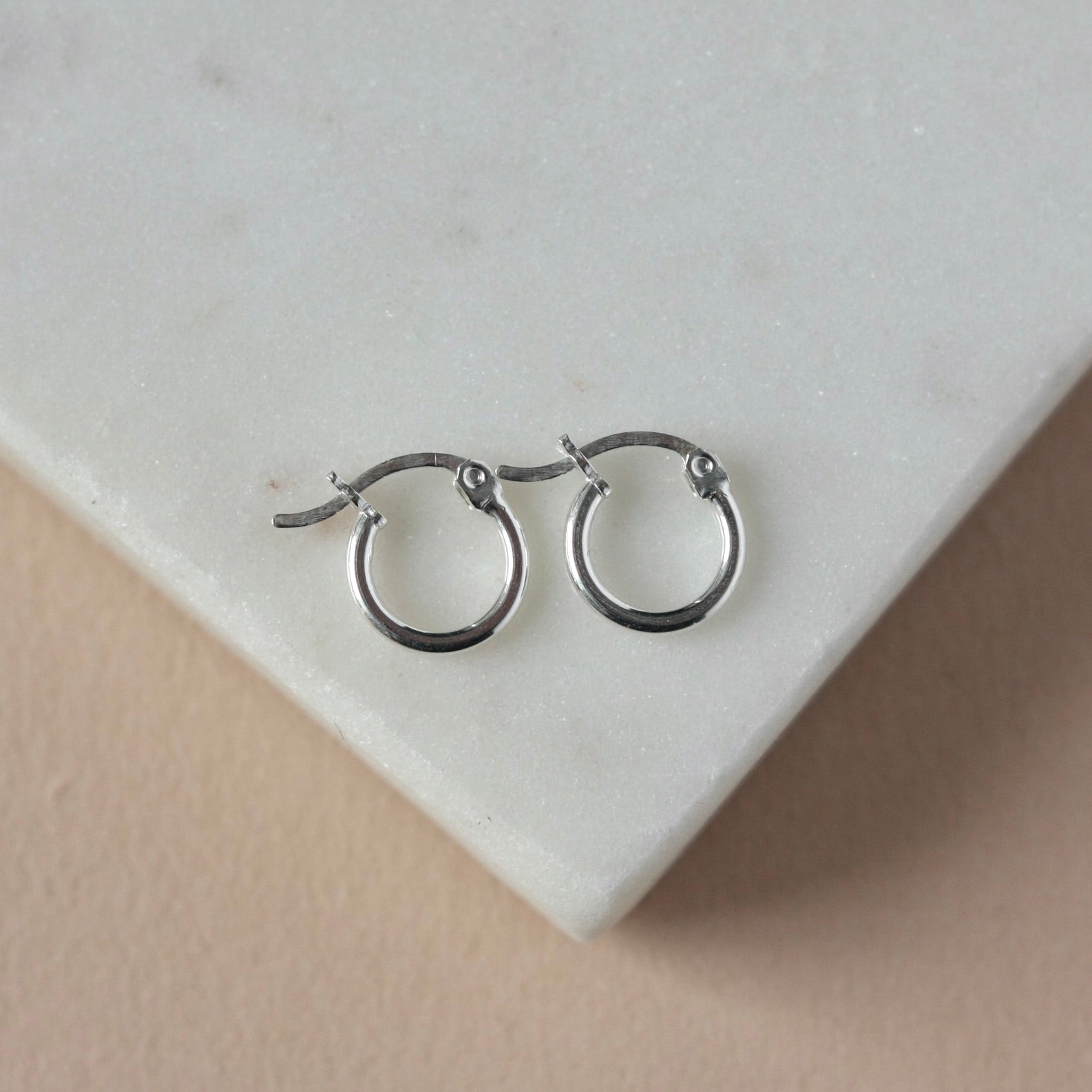 Small Dainty Sterling Silver Huggie Hoop Earrings