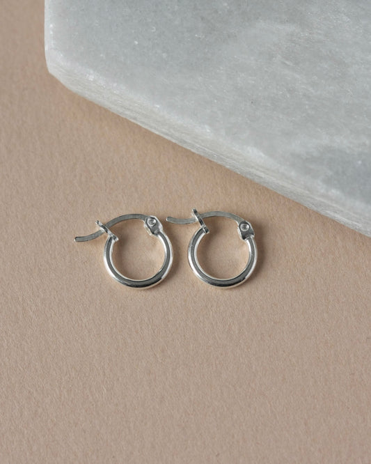 Small Dainty Sterling Silver Huggie Hoop Earrings