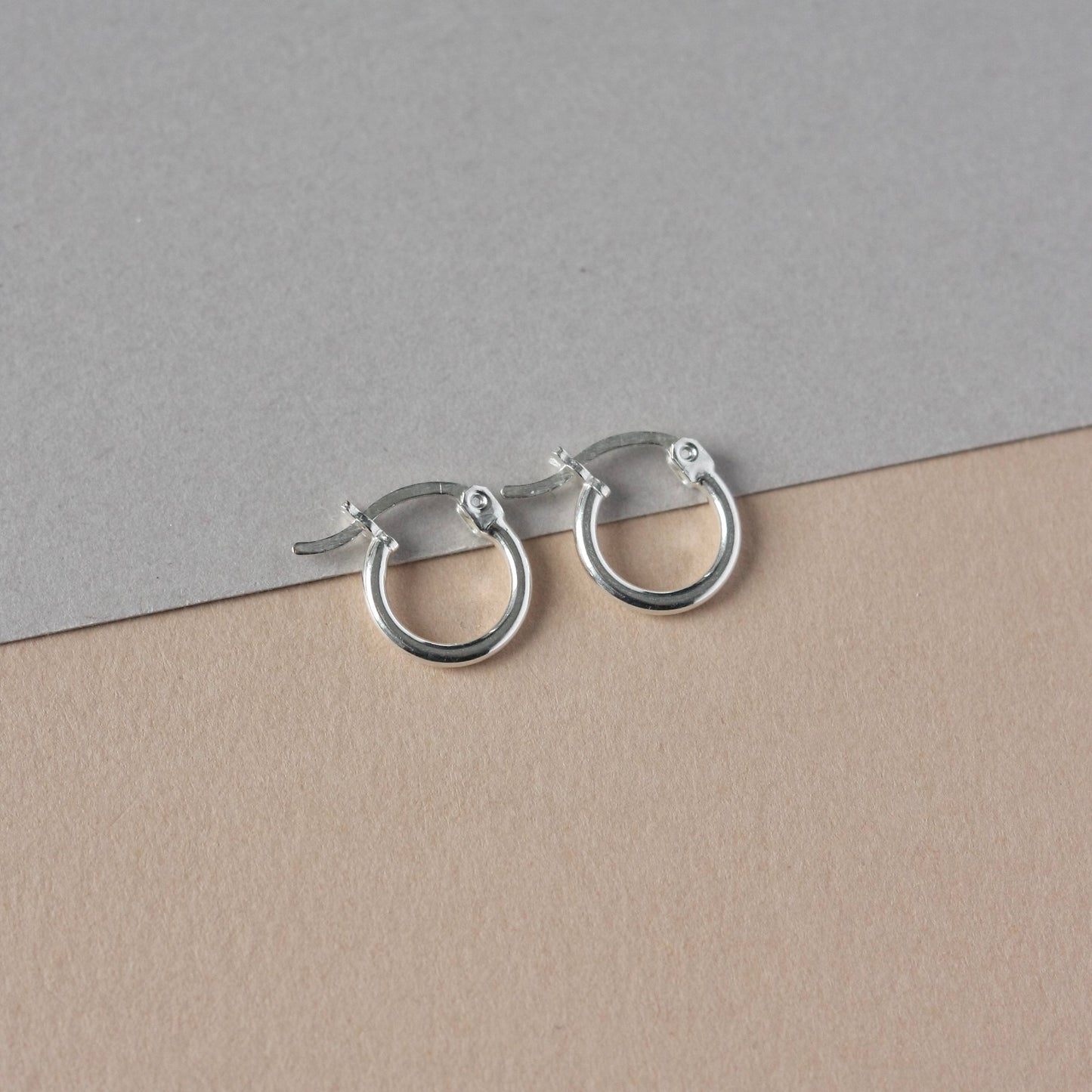 Small Dainty Sterling Silver Huggie Hoop Earrings