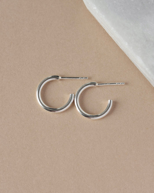 Small Sterling Silver Everyday Hoop Earrings