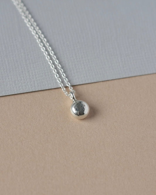 Minimalist Sterling Silver Pebble Necklace