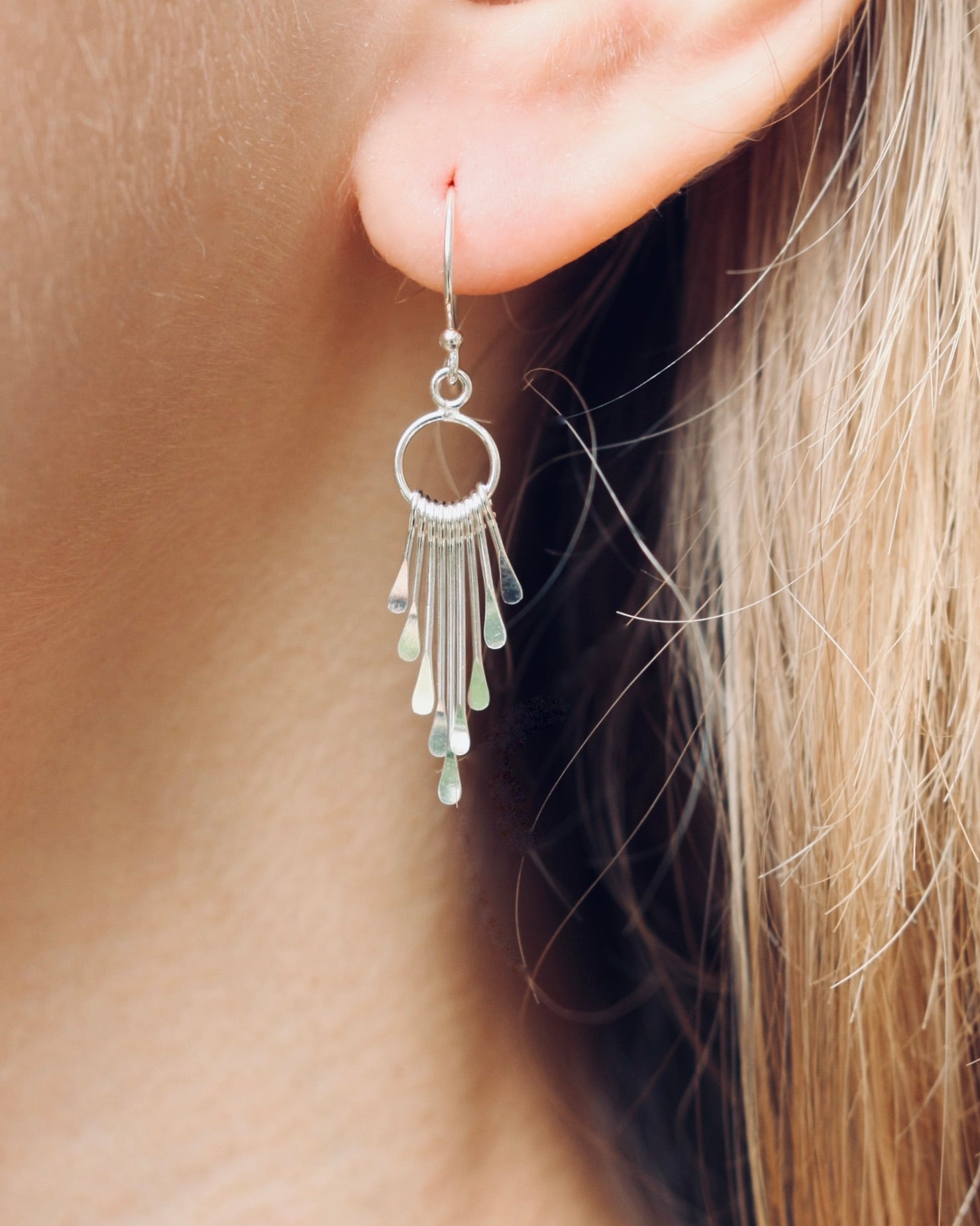 Sterling Silver Fringe Earrings